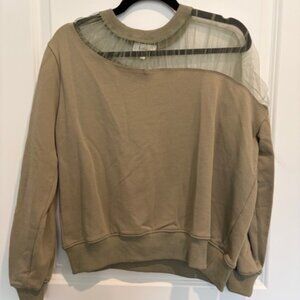 Bohme Khaki/Green Sweater with Mesh